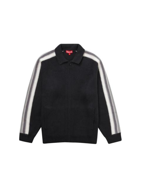 Supreme Supreme Sleeve Stripe Zip Up Sweater Black
