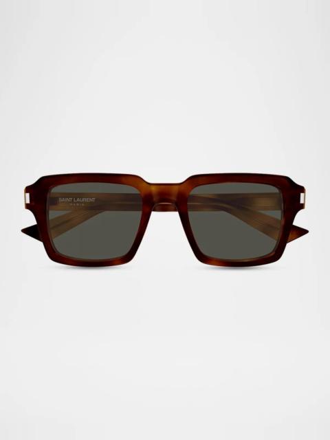 SAINT LAURENT Men's SL 947 Recycled Acetate Square Sunglasses