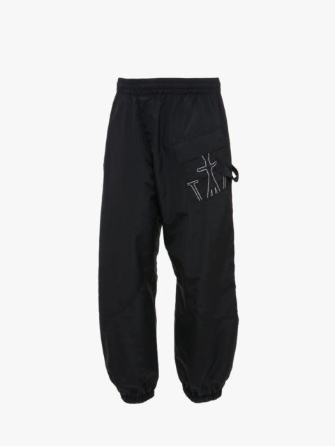 JW Anderson ANCHOR LOGO EMBROIDERED TWISTED JOGGERS