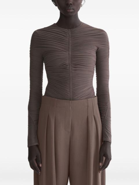 MUGLER gathered long-sleeve T-shirt