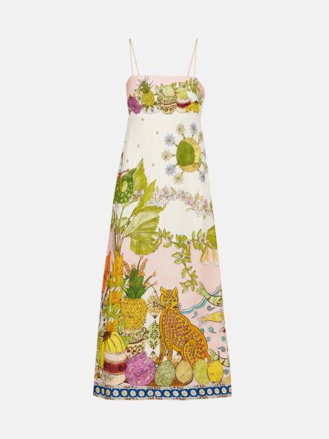 ALÉMAIS Hazel printed linen-blend maxi dress