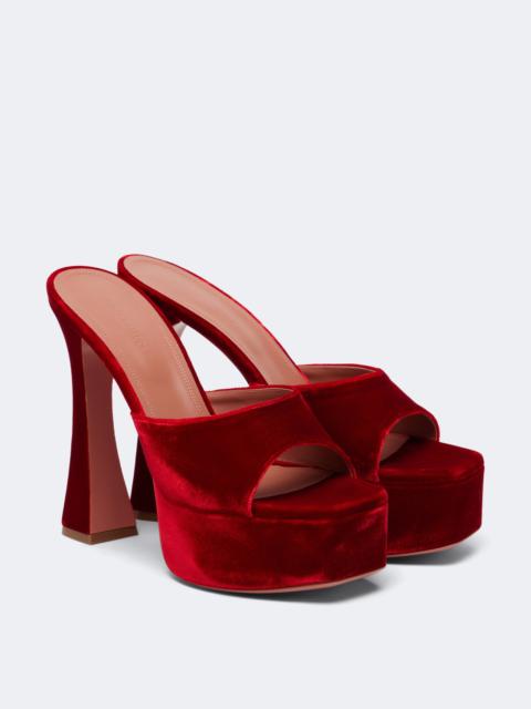 Amina Muaddi Dalida velvet mules