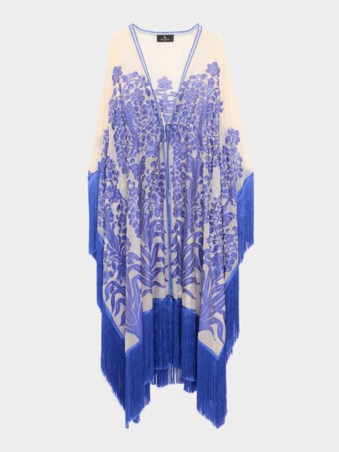 Etro Silk and Cotton Blend Jacquard Kaftan