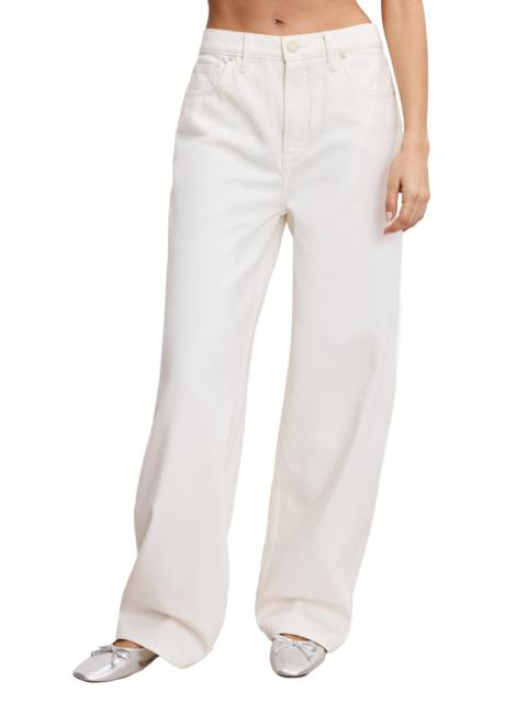 GOOD AMERICAN Women's Good Standard Baggy Jeans - Cloud White