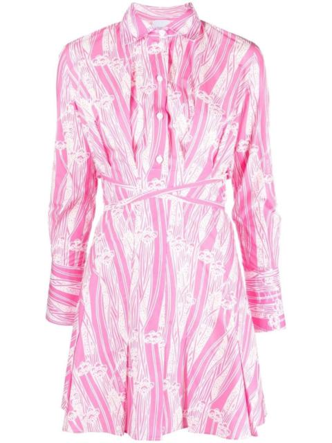 Patou printed tie-waisted shirt dress