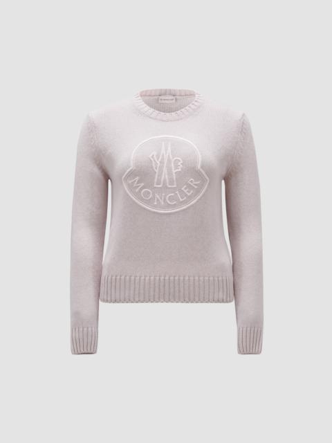 Embroidered Logo Cashmere & Wool Sweater