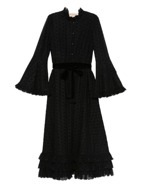 Valentino ruffled bell-sleeve dress