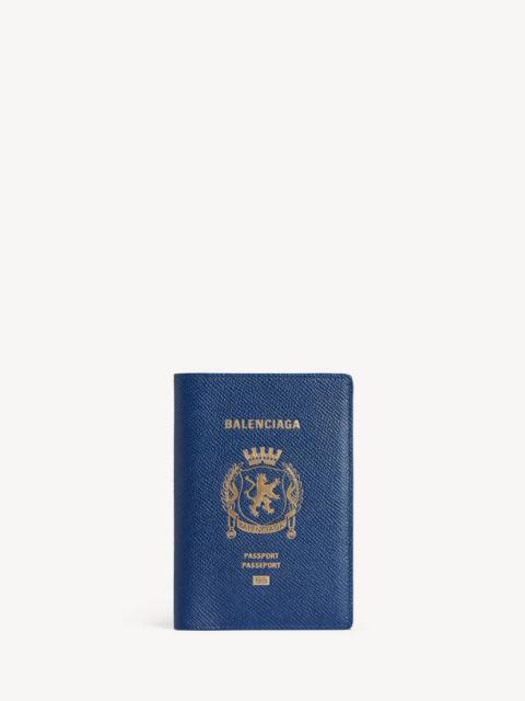 BALENCIAGA Men's Passport Holder in Passport Blue