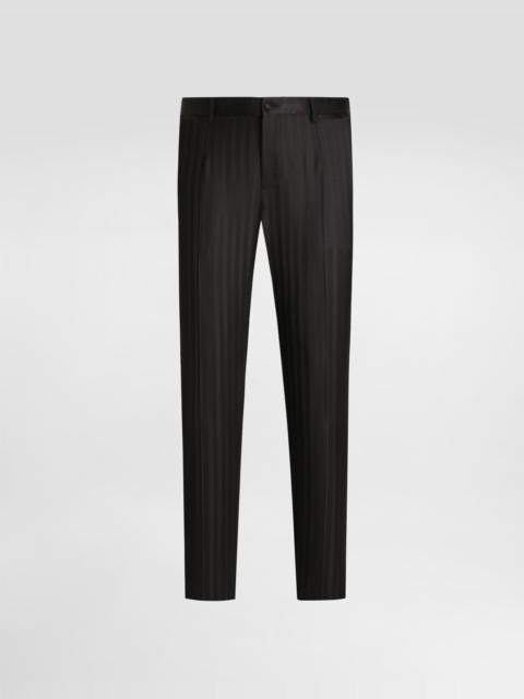 Dolce & Gabbana Wool pekin jacquard trousers