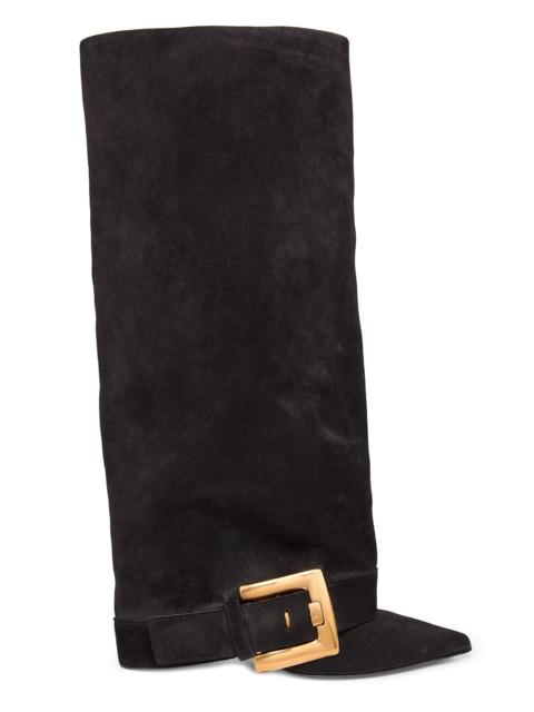 Balmain Women's Anthem 75MM Suede Knee-High Boots - Noir