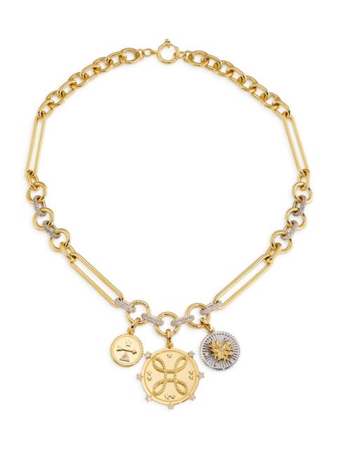 FOUNDRAE Women's True Love, Resilience & Dream Two-Tone 18K Gold & 3.74 TCW Diamond Triple-Pendant Necklace -
