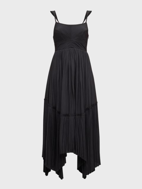 RAMY BROOK August Pleated Handkerchief Dress