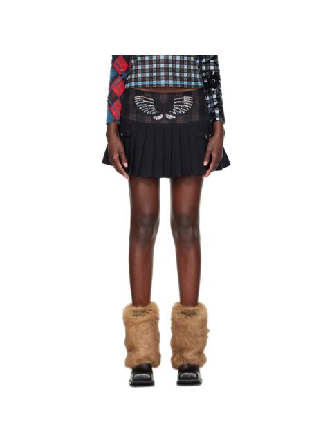Chopova Lowena Black Swoon Miniskirt