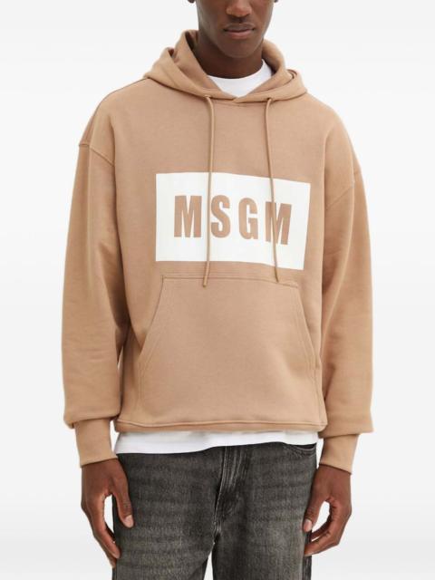 MSGM drawstring logo-print hoodie