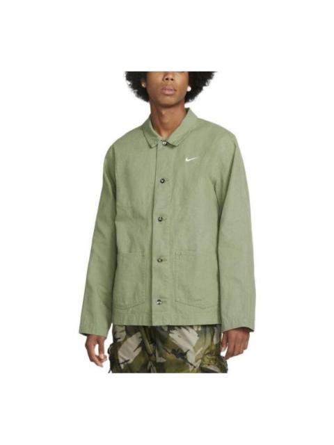 Nike Nike Life Unlined Chore Coat Heavyweight Cotton Jacket 'Green' DQ5185-386