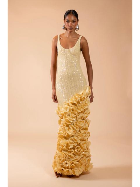 PatBO IARA CROCHET RUFFLE MAXI DRESS (RUNWAY)