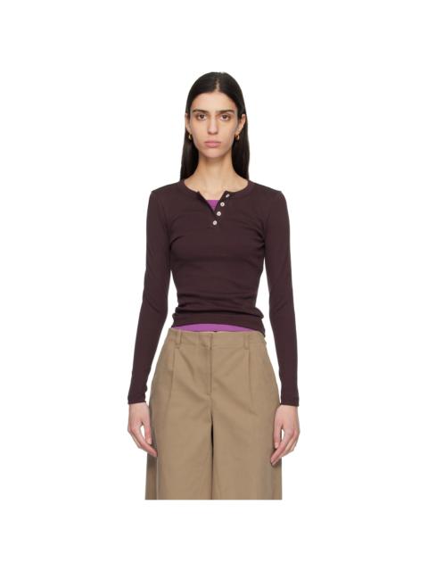 FLORE FLORE Brown Jess Longsleeve T-shirt