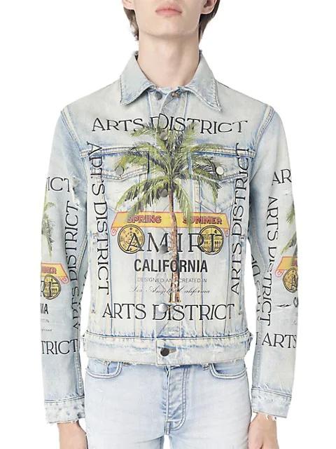 AMIRI Rum Label Denim Trucker Jacket