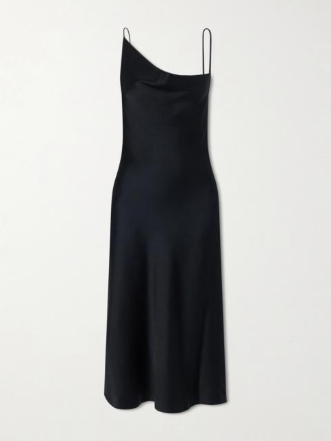 Stella McCartney Asymmetric Satin Midi Dress