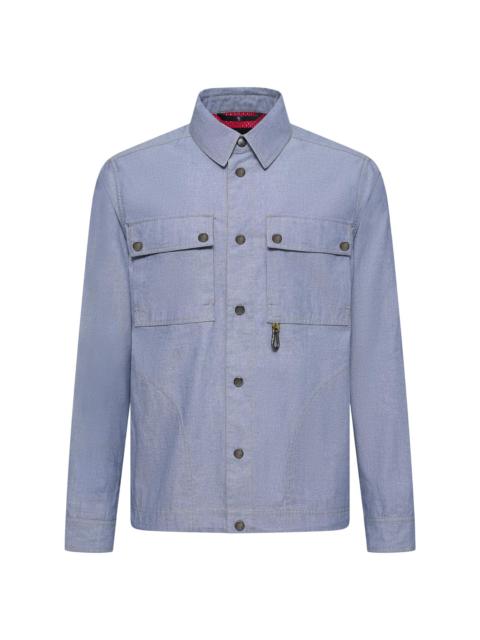 Moncler Grenoble Men's Shirt in Chambray - Powder Blue