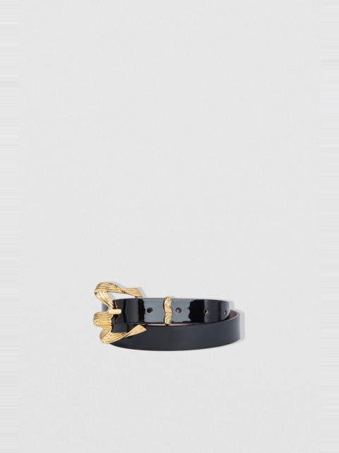 BY FAR RIBBON BLACK PATENT LEATHER