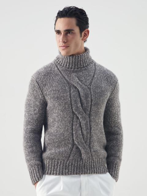 Cashmere cable turtleneck