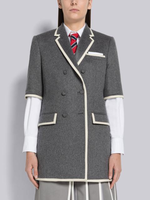 Thom Browne Jacket Weight Cashmere Short Sleeve Long Sport Coat