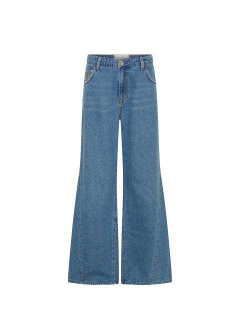 ONE TEASPOON Cruisers Mid Waist Bootcut Flare Denim Jeans - New Blue