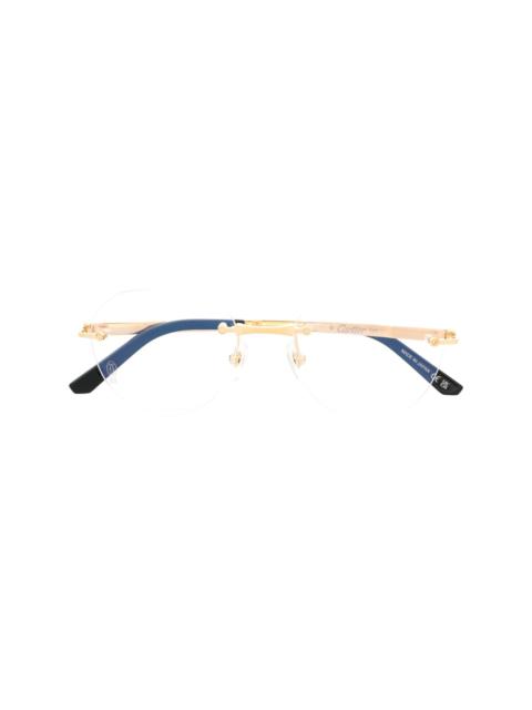 frameless two-tone glasses