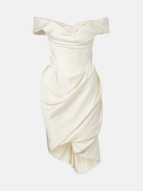 Nova Cora draped satin minidress