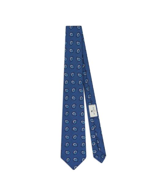 paisley-pattern silk tie