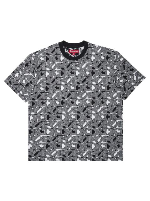 Supreme 대 Fuck Intarsia 짧은 소매 탑 '블랙 이름 *
