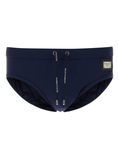 Dolce & Gabbana logo-plaque swim briefs