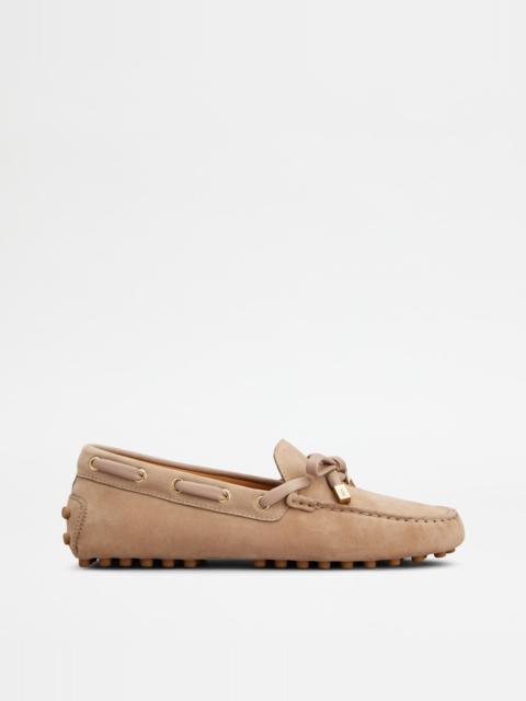 Tod's GOMMINO LOAFERS IN SUEDE - PINK