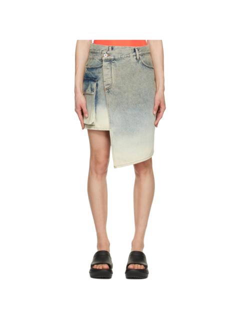 Off-White Green Toybox Laundry Denim Miniskirt