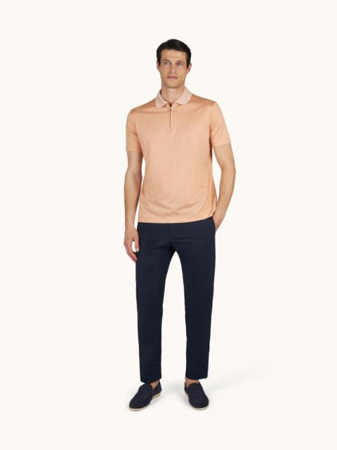 Paul & Shark SILK AND COTTON ZIP POLO