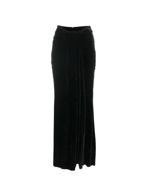 slit-detail ankle-length skirt
