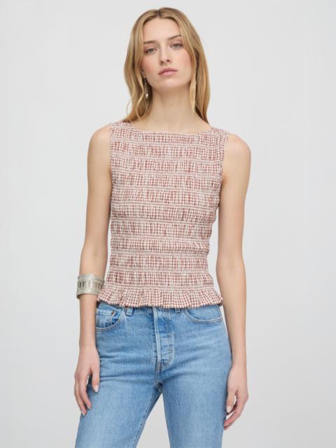 Hill House Home The Phoebe Nap Top - Cognac Gingham