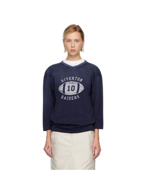 Maison Margiela Blue 'Riverton Raiders' T-shirt
