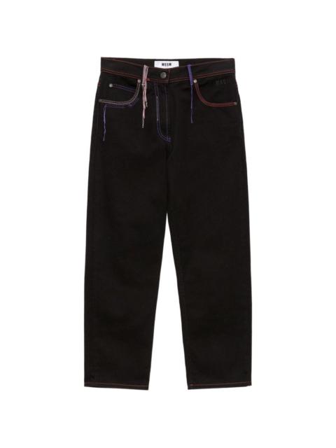 MSGM contrast-stitch trousers