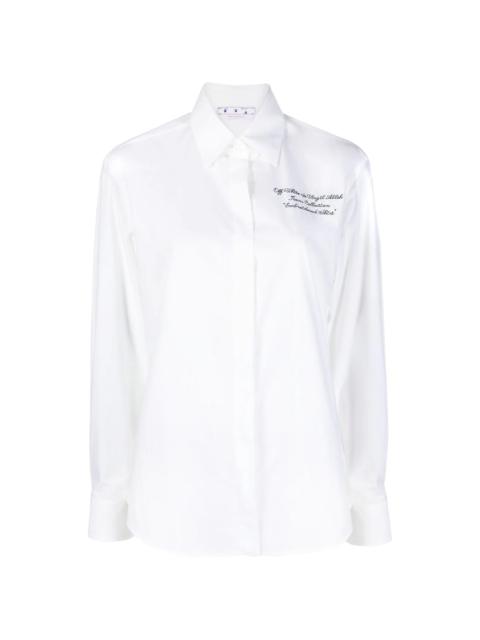 logo-embroidered shirt