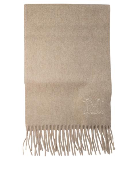 Max Mara Cashmere Stole With Embroidery Scarves Beige