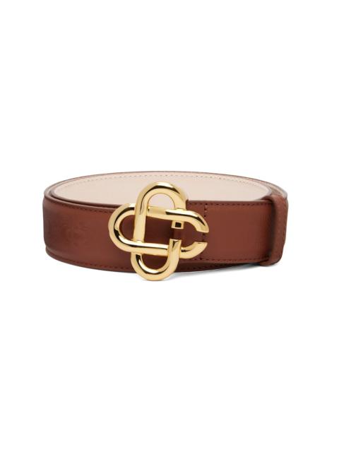 CASABLANCA Brown CC Logo Buckle Belt