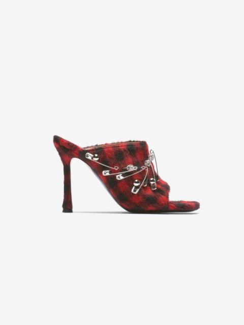 N°21 EMBELLISHED TARTAN MULES