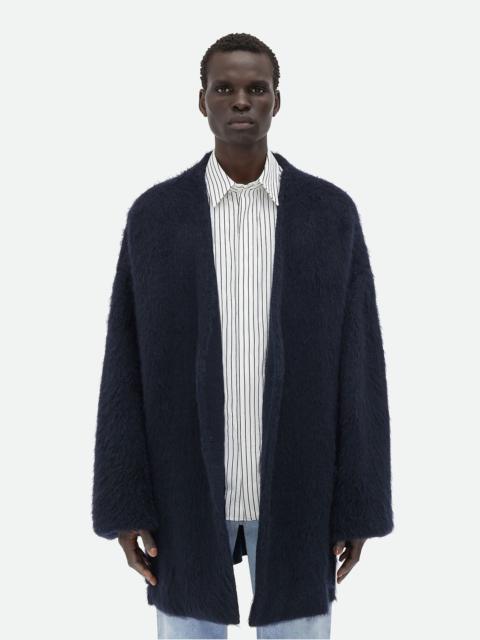 Collarless Brushed Mohair Jacket