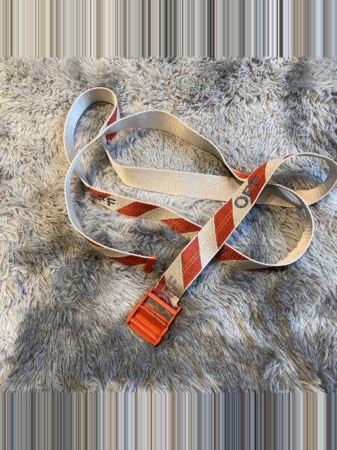 Off White Off white red white stripe industrial belt c99 REVERSIBLE