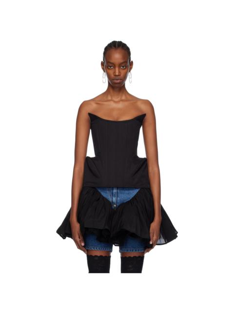 pushBUTTON Black Puff Detail Camisole