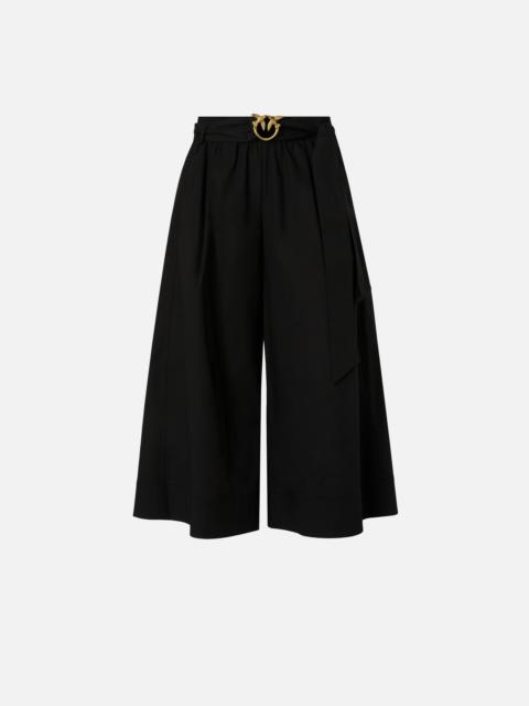 PINKO LONG SHORTS WITH LOVE BIRDS BUCKLE