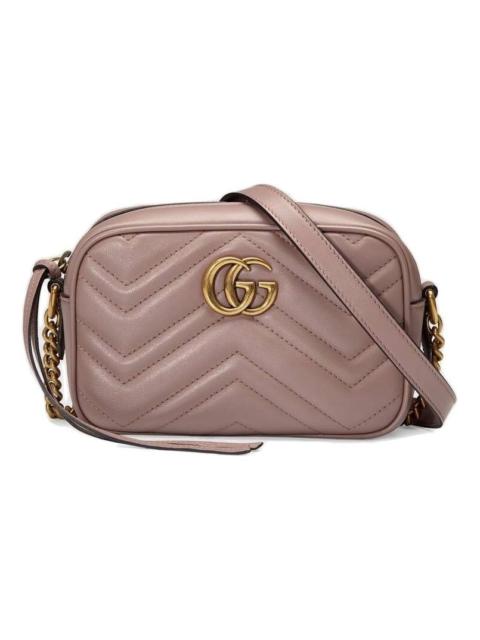 GUCCI (WMNS) Gucci GG Marmont Matelasse Mini Bag 'Rose Antic' 448065-DTD1T-5729