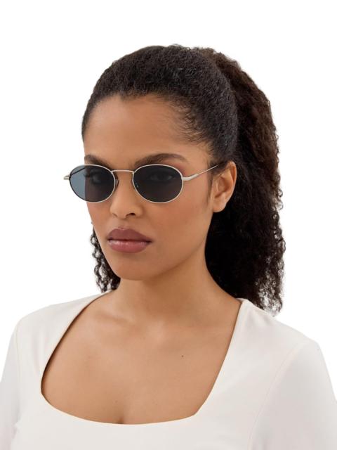 SAINT LAURENT Men's 52MM Round Metal Sunglasses - Silver Black